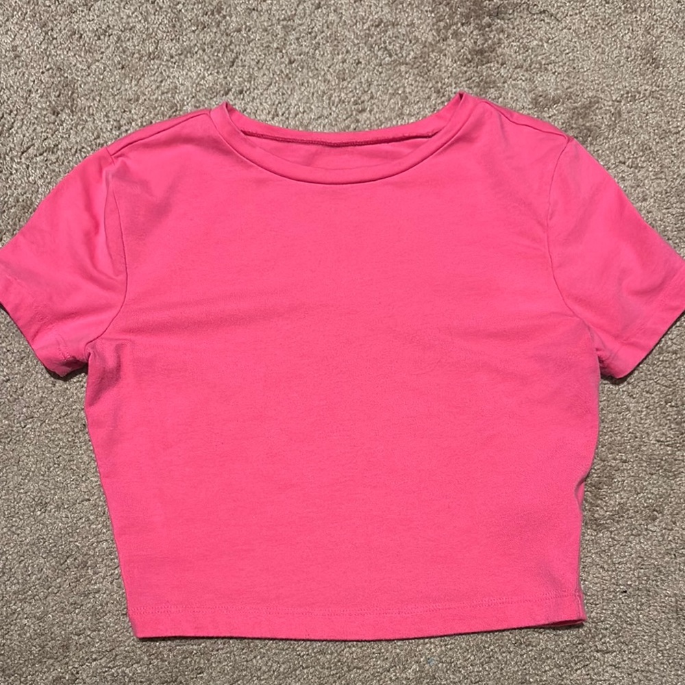 Hot pink crop top